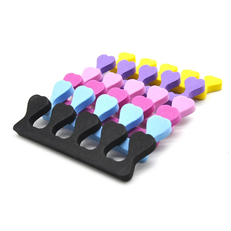 100 PCSLOT Professional Nail Art Toes Separators Fingers Foots Divider Sponge Soft Gel UV Beauty Tools Polish Manicure Pedicure 240625
