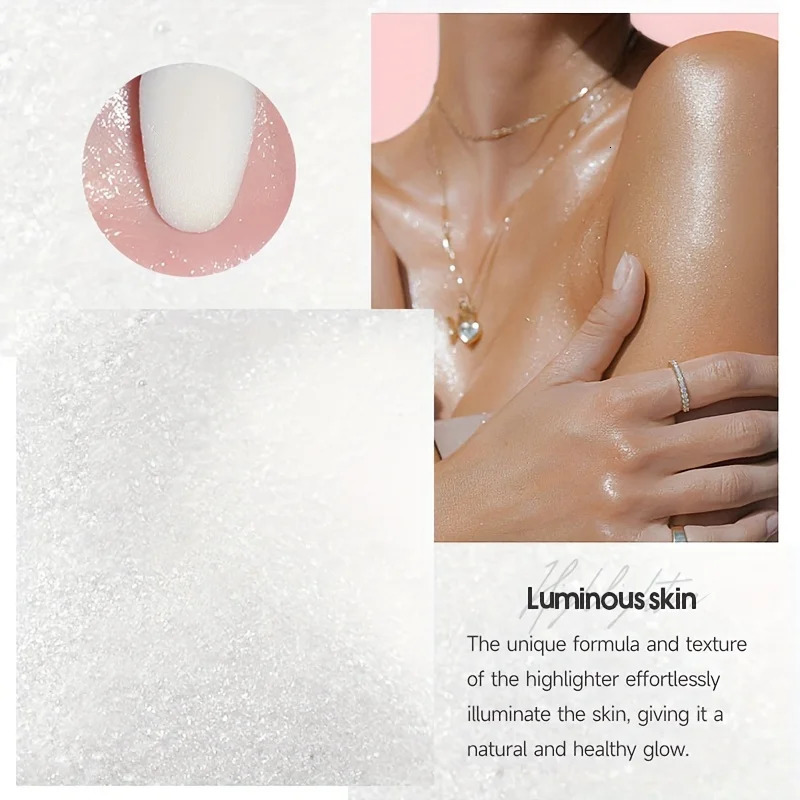 Highlighter Powder Spray Waterproof High Gloss Glitter Body Bronzer Highlight Powder Face Contour Makeup 240625