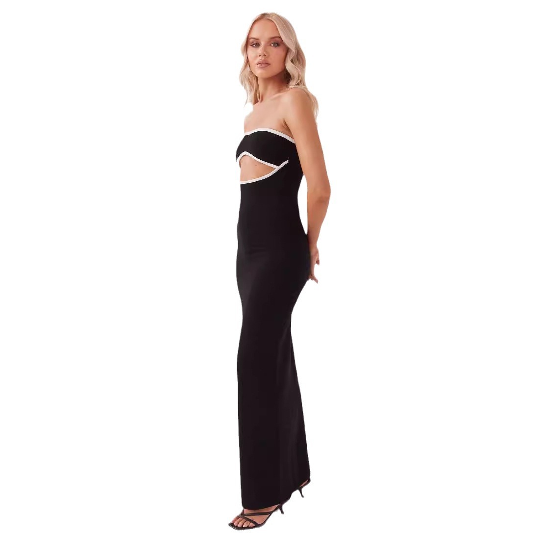 2024 Summer New American Skirt Sexy Spicy Girl Bra Knitted Dress Long Dress Women