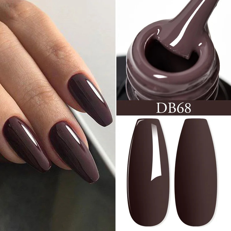 Mtssii 6ML coffee gel nail polish brown semi anent UV gel chocolate autumn winter soap nail art gel varnish 240625