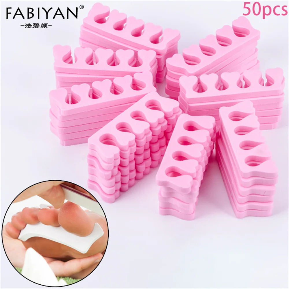PinkSet Soft Foam Sponge Toe Separators Finger Separator Dividers Nail Art Manicure Pedicure Nail Gel Tools 240625