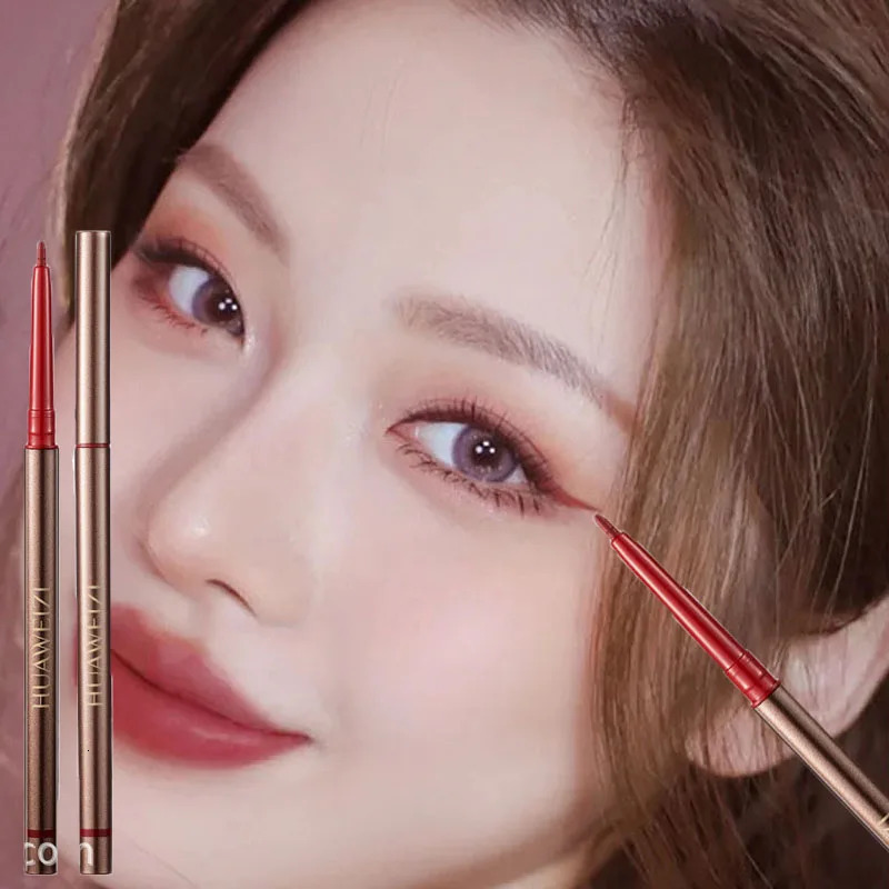 Red Eyeliner Liquid Gel Pen Waterproof Long Lasting Quick Drying Smooth Makeup Beauty Matte Eyeliner Stamp Eye Pencil Cosmetics 240625