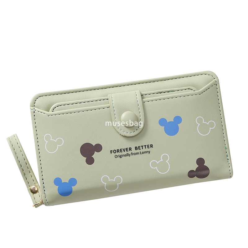High quality women's fashionable ultra-thin multi-functional long card bag with multiple card slots Korean long zippered bank card case credit ca