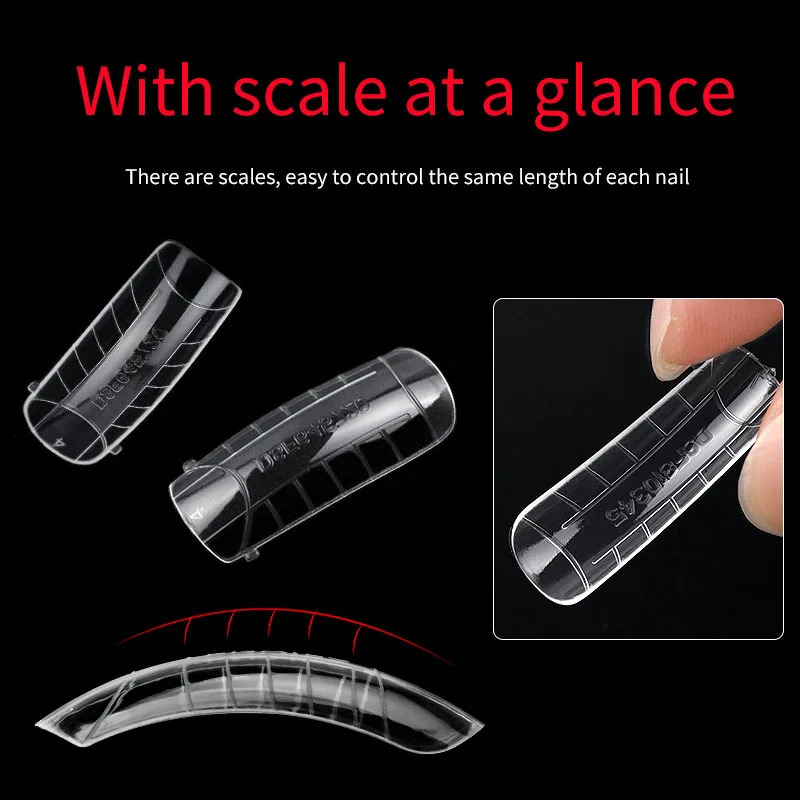 120 PcsSet Clear Dual Forms Nail System Full Cover Quick Building Gel Mold Tips Nail Extension Molds Upper Forms For Nails Tips 240625