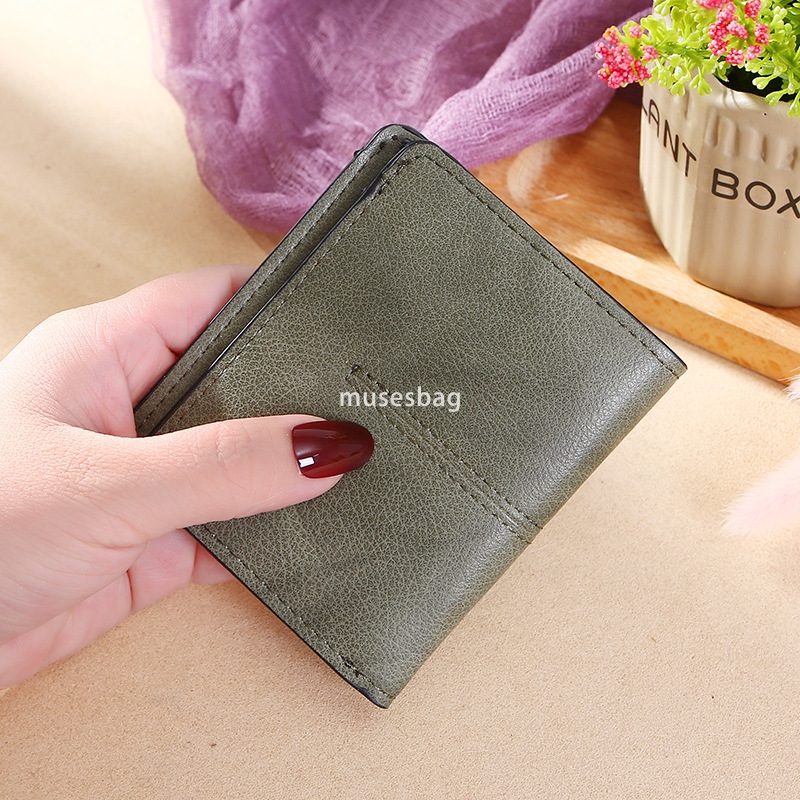 Fashionable women's designer new practical multifunctional minimalist short style westernized student minimalist wallet Korean version ultra-thin