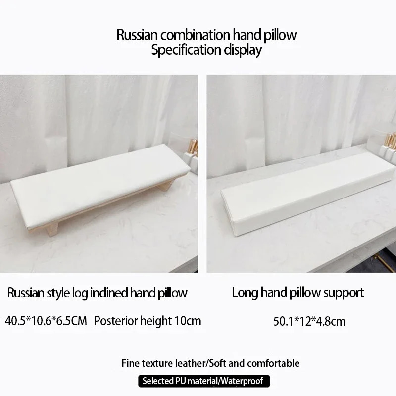 ANGNYA Solid Wood Beveled Nail Art Hand Pillow Set Manicure Table Hand Cushion Pillow Holder Arm Rests Nail Art Stand 2Pcs Kit 240625