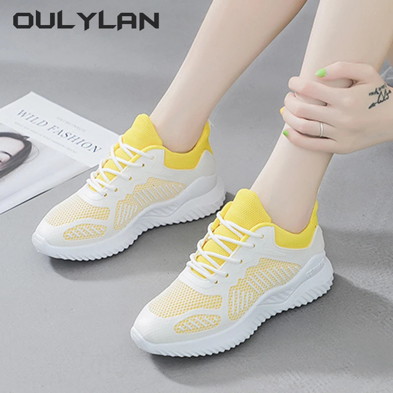 White Women Coconut Sports Spring/Summer Running Casual Mesh Sneaker Breathable Womens Shoes A005 2