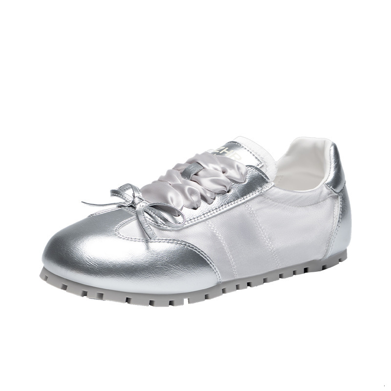 Shoes Bow Training Ballet Summer Retro Casual Shoes All Fit Lightweight Lace Up Soft Sole Non Slip Ddmysaturn