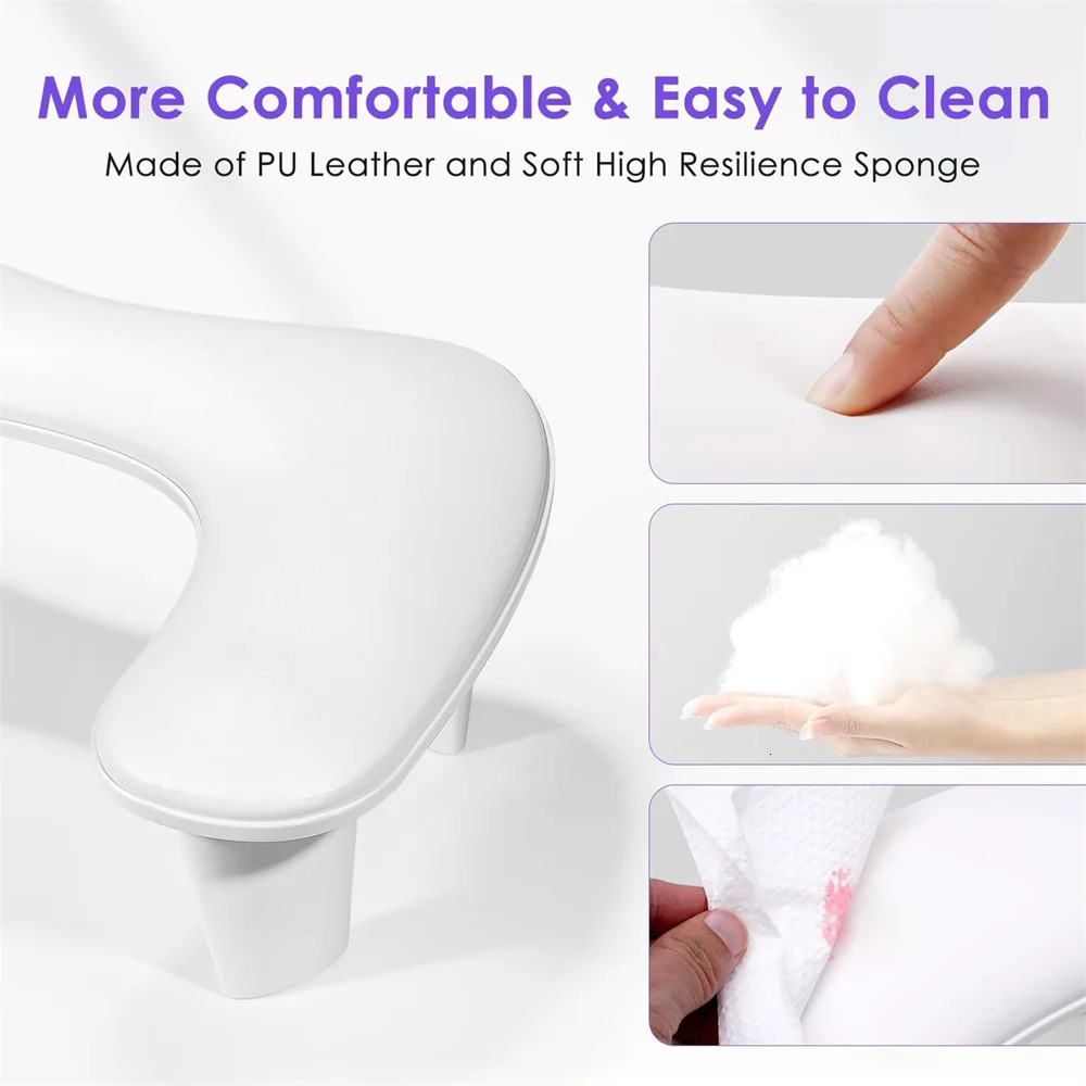 1pc PU Slanted Nail Table Manicure Hand Pillow Home Nail Salon Comfortable Arm Hand Rest for Hands Manicure Easy to install 240625