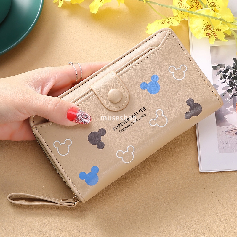 High quality women's fashionable ultra-thin multi-functional long card bag with multiple card slots Korean long zippered bank card case credit ca
