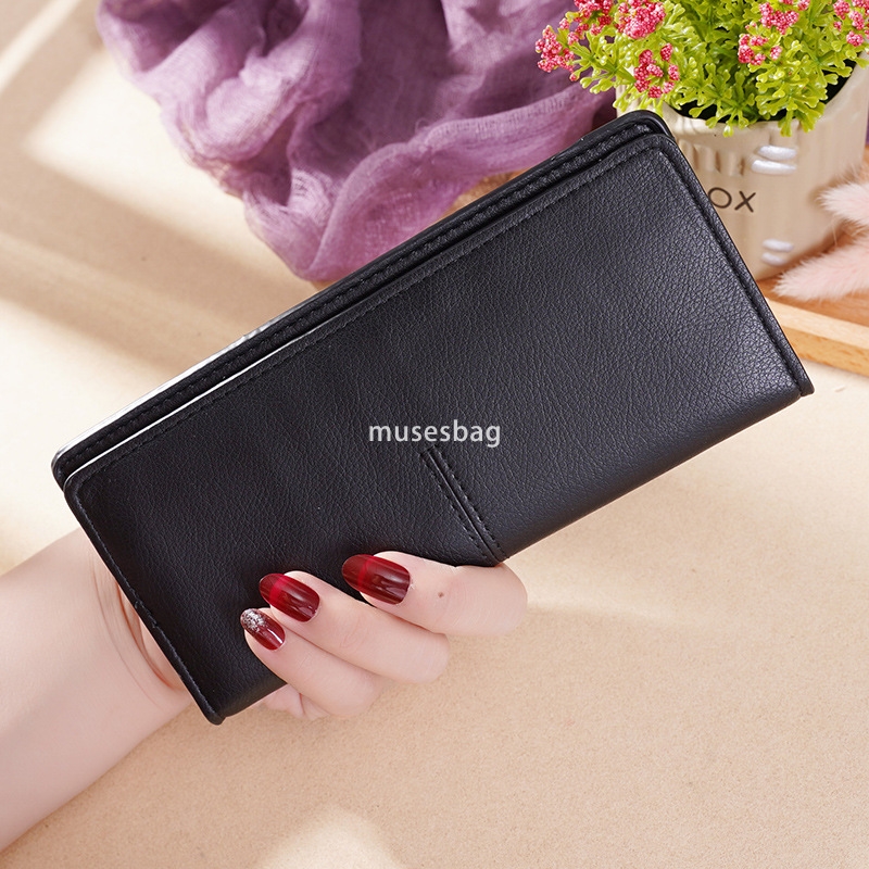Advanced Women's Fashion Celebrity New Practical and Versatile Multi functional Simplicity Long Student Leisure Wallet Korean Ultra Thin Wallet