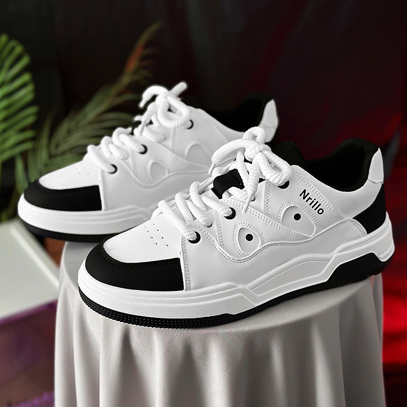New skateboarding shoes thick bottom shoes breathable spring and summer bread shoes men's casual shoes dissolving board shoes 232