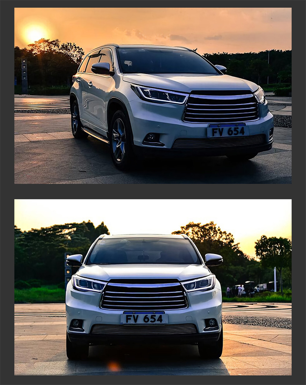 Car Light Assembly for Kulger New Highlander 20 15-20 17 LED Front Headlights Replacement DRL Daytime Light