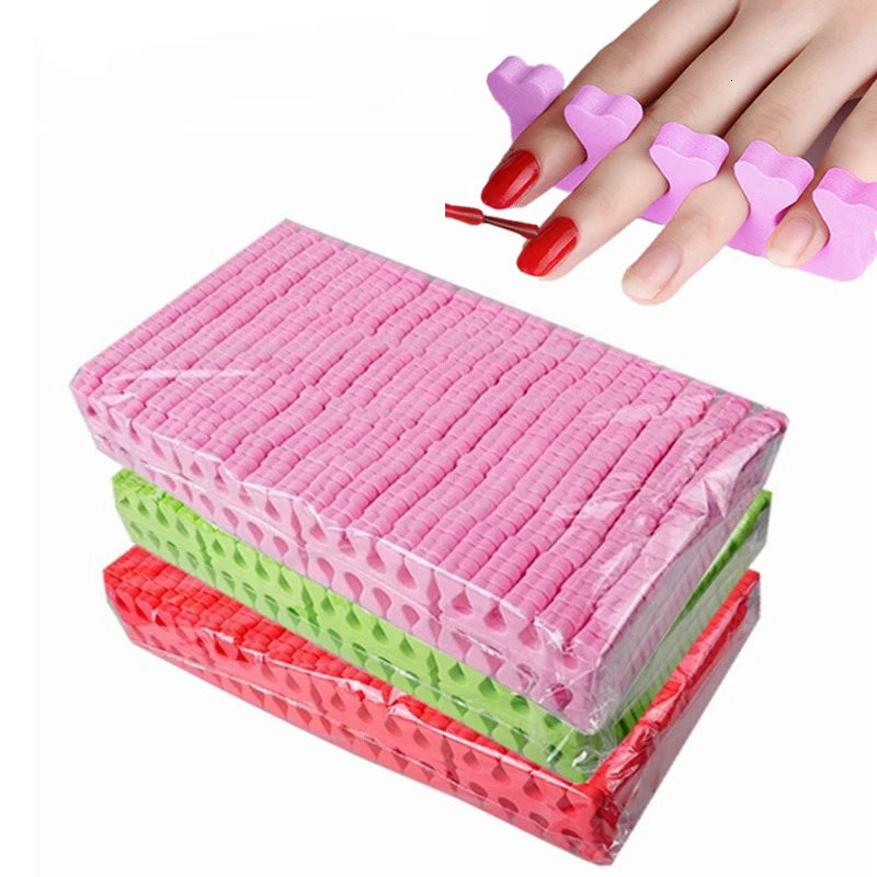 100200400pcs Nail Art Toes Separators Soft Sponge Fingers Foot Gel UV Polish Coating Painting Manicure Pedicure Tools Foam 240625