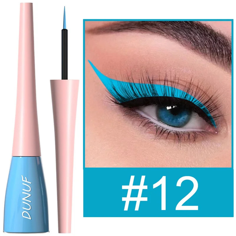 18 Colors Matte Colorful Liquid Eyeliner Pencil Waterproof Lasting Makeup Liquid Eye Liner Blue Green Yellow Eyes Cosmetics Pen 240625
