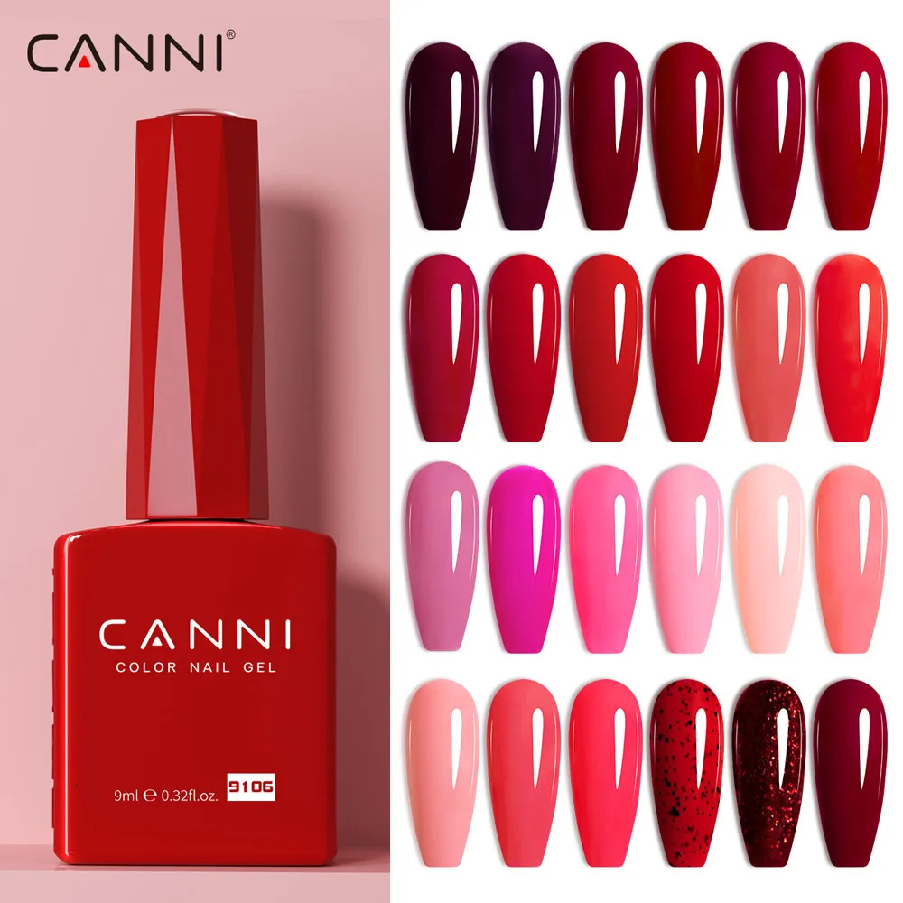 CANNI gel nail polish VIP kit gorgeous full-color HEMA bubble free UV LED semi anent gel varnish winter nails 240625