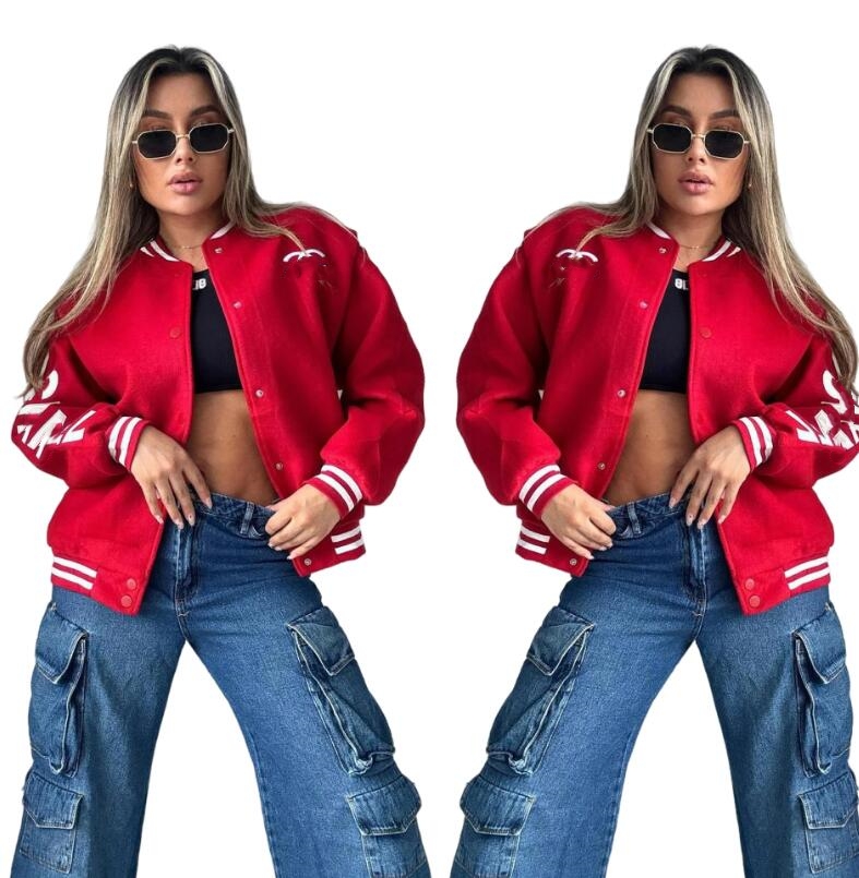 Women Jacket new Luxury baseball top red Designer Jackets Fashion Letters Casual Windbreaker Coats women Clothing