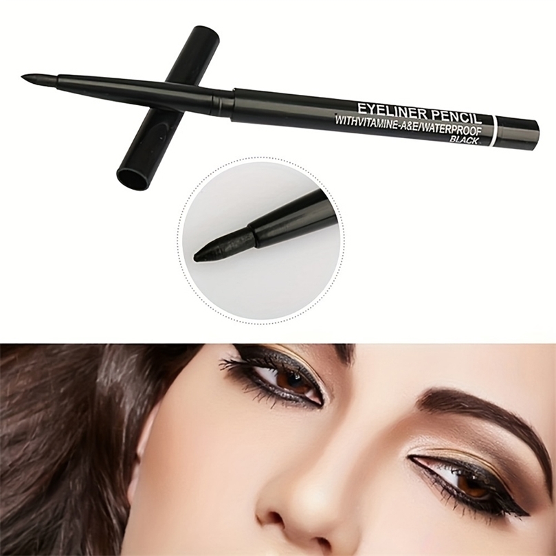Automatic Rotating Eyeliner Pen Waterproof Black And Brown Eyebrow Pencil Eyeshadow Makeup Eyeliner 240625