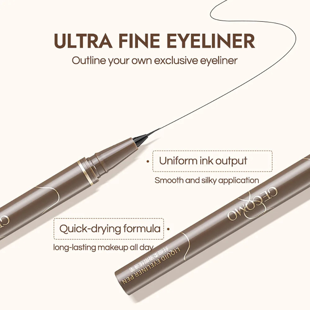 0.01mm Super Slim Quick Dry Liquid Eyeliner Waterproof Long Lasting Color No Smudging GECOMO Eyeliner Pencil o240626