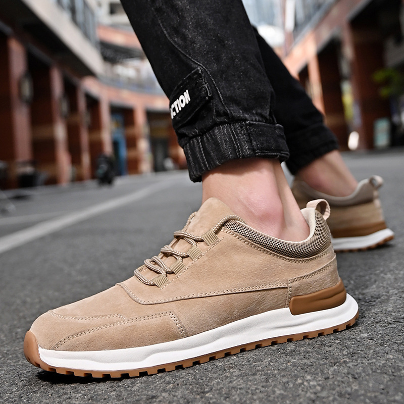 Summer New Sports and Casual Breathable Genuine Leather Versatile Trendy Outdoor Running Shoes Free Shipping