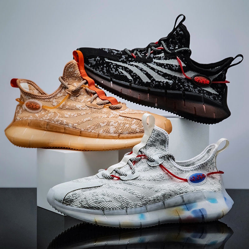 Men's Spring Casual New Sneakers Trend Student Running Shoes Popcorn Soles Breathable Men's Shoes