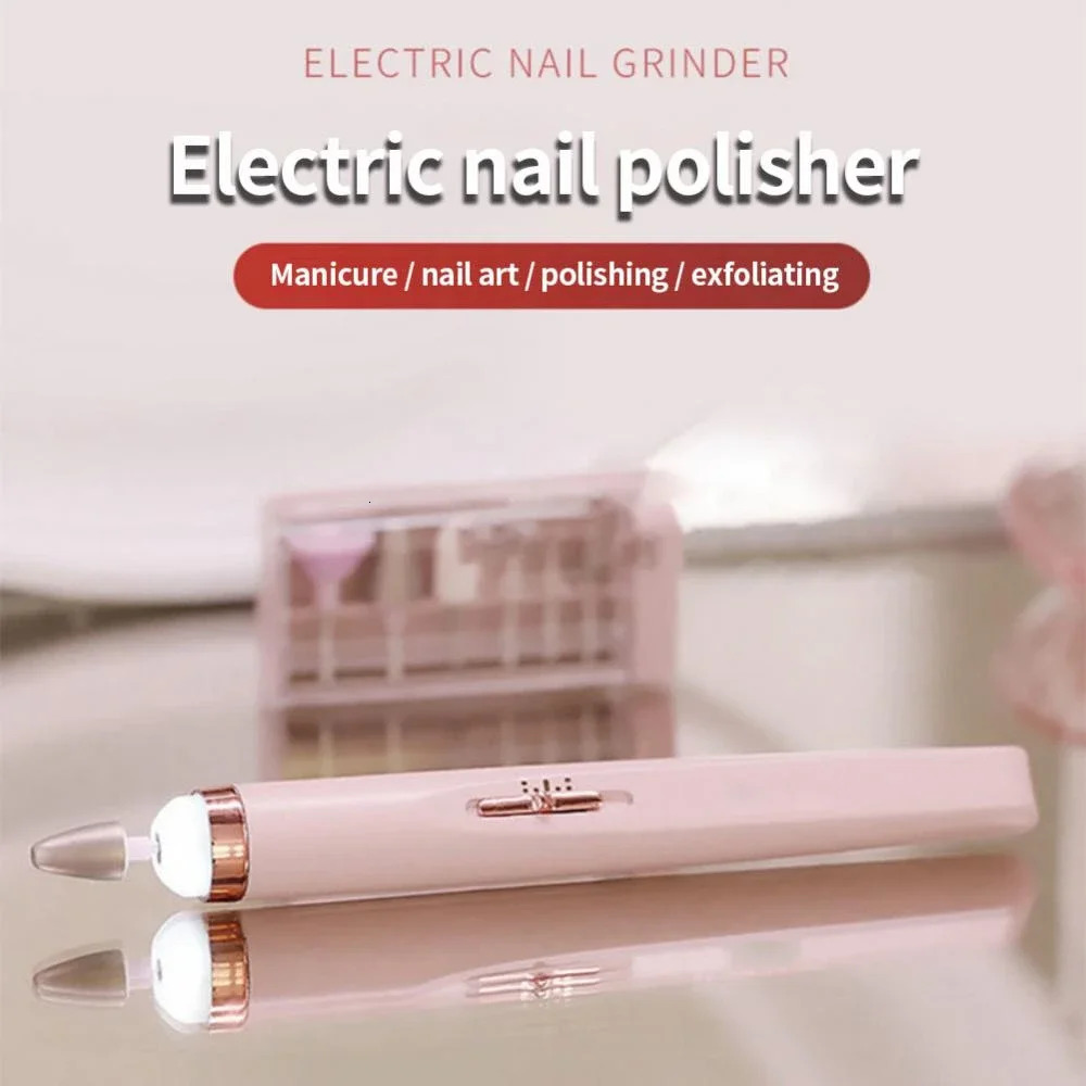 5PCS Ceramic Nail Polisher Portable Electric Nail Remover 3-speed Strong Motor High-speed Silent Not Shock Hand Manicure Tools 240625