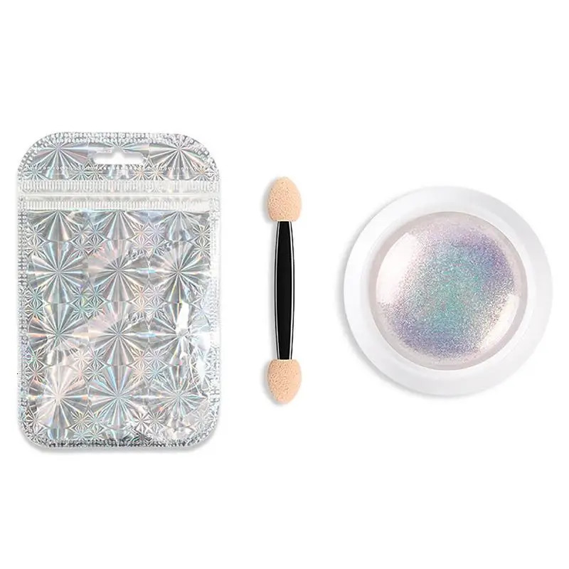 White Shell Mirror Powder Gradient Nail Glitter Pearl Pigment Magic Chrome Dust Manicure Neon Decoration DIY Nail Supplies 240625
