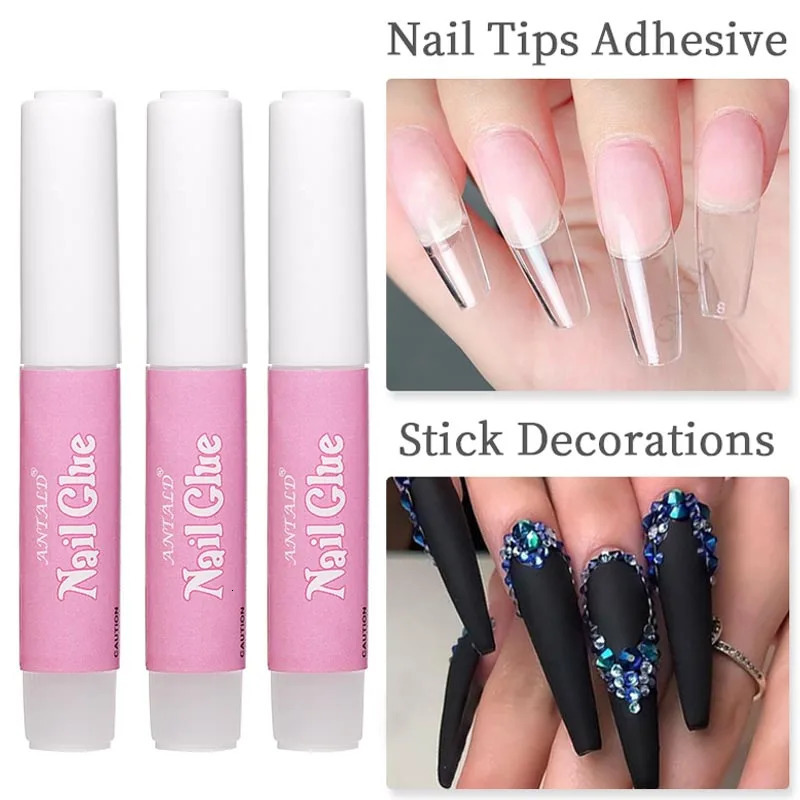 5040302010PCS Nail Glue Fast-Dry Acrylic False Nail Tips Professional 3D Nail Rhinestone Decoration Nail Super Adhesive Tool 240625