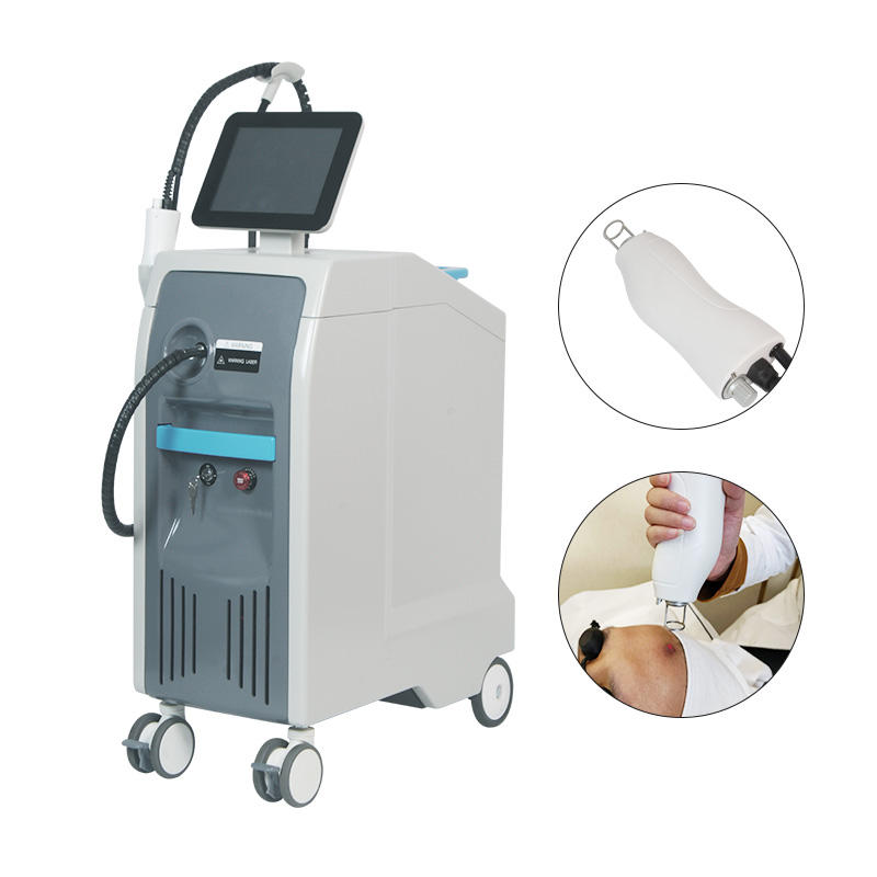 Dual Wavelength Nd Yag Laser 755nm 1064nm Hair Removal Machine Fast Tattoo Removal Freckle Birthmark Dispelling Infrared Aiming Skin Beauty Instrument