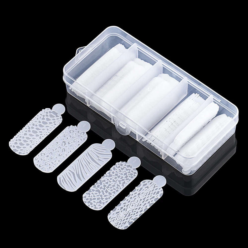 60pcs Dual Form French Forms Silicone Pad Quickly French Line Guides Nail Mold Duet System for Poly Nail Gel Reusable Type 240625