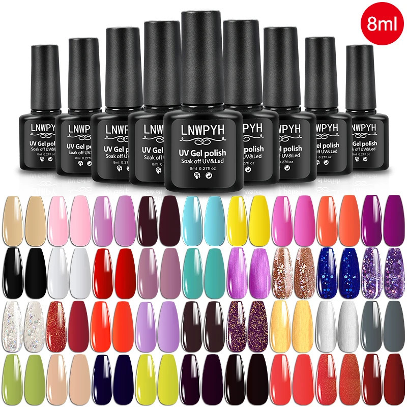 Nail gel polishing 36 color gel nail polish semi anent gel Vernis base top coating nail art manual spraying LED UV gel varnish 240625