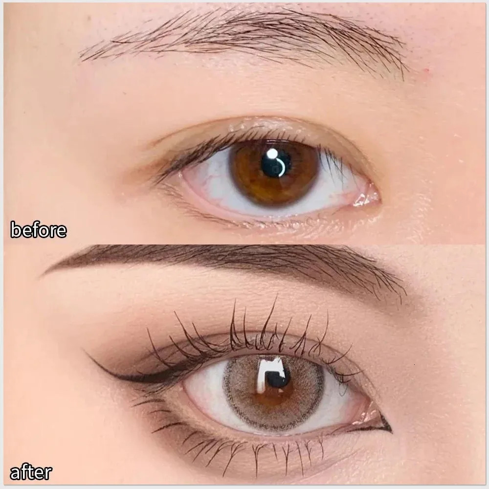 Waterproof Quick-drying Liquid Eyelinerultra-fine Matte Black Brownlong-lasting Silkworm Eyelinereye Makeupgifts 240626