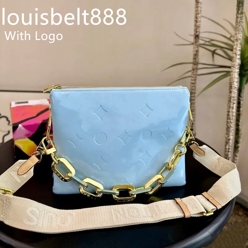 Designer bag Tote bag Women's Luxury Designer Coussin Hug Bag Medium Size Chain Patent Leather Women Shoulder Bag Crossbody Bag Underarm Bags Clutch Bags Purse 26CM