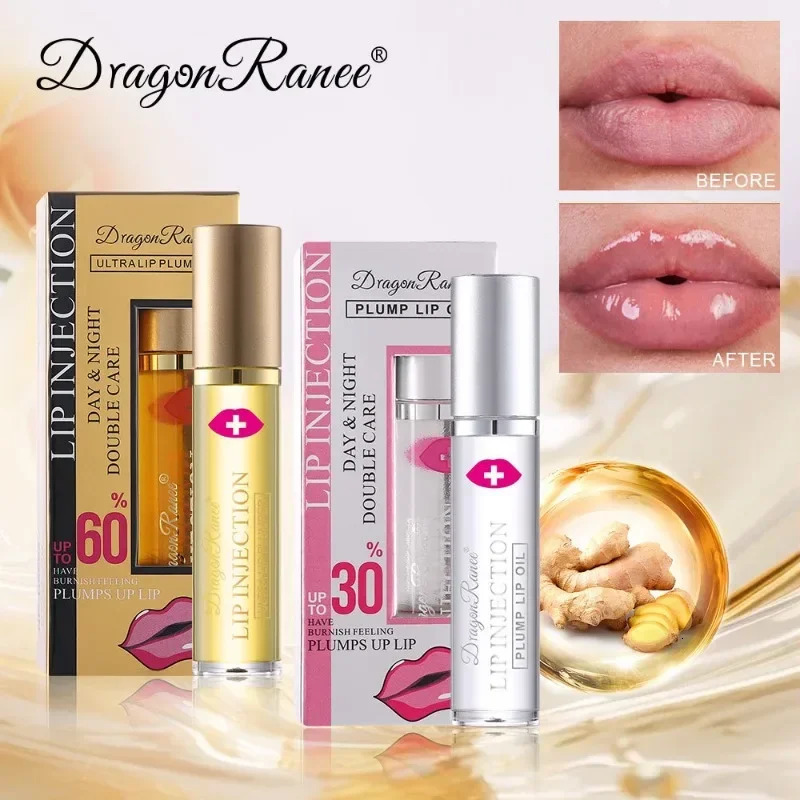 Ginger Chili Lip Plumper Lip Care Essence Liquid Fast Absorption Moisturizes Thick Lip Shaped Enrich Lipstick Oil Cosmetics 240626
