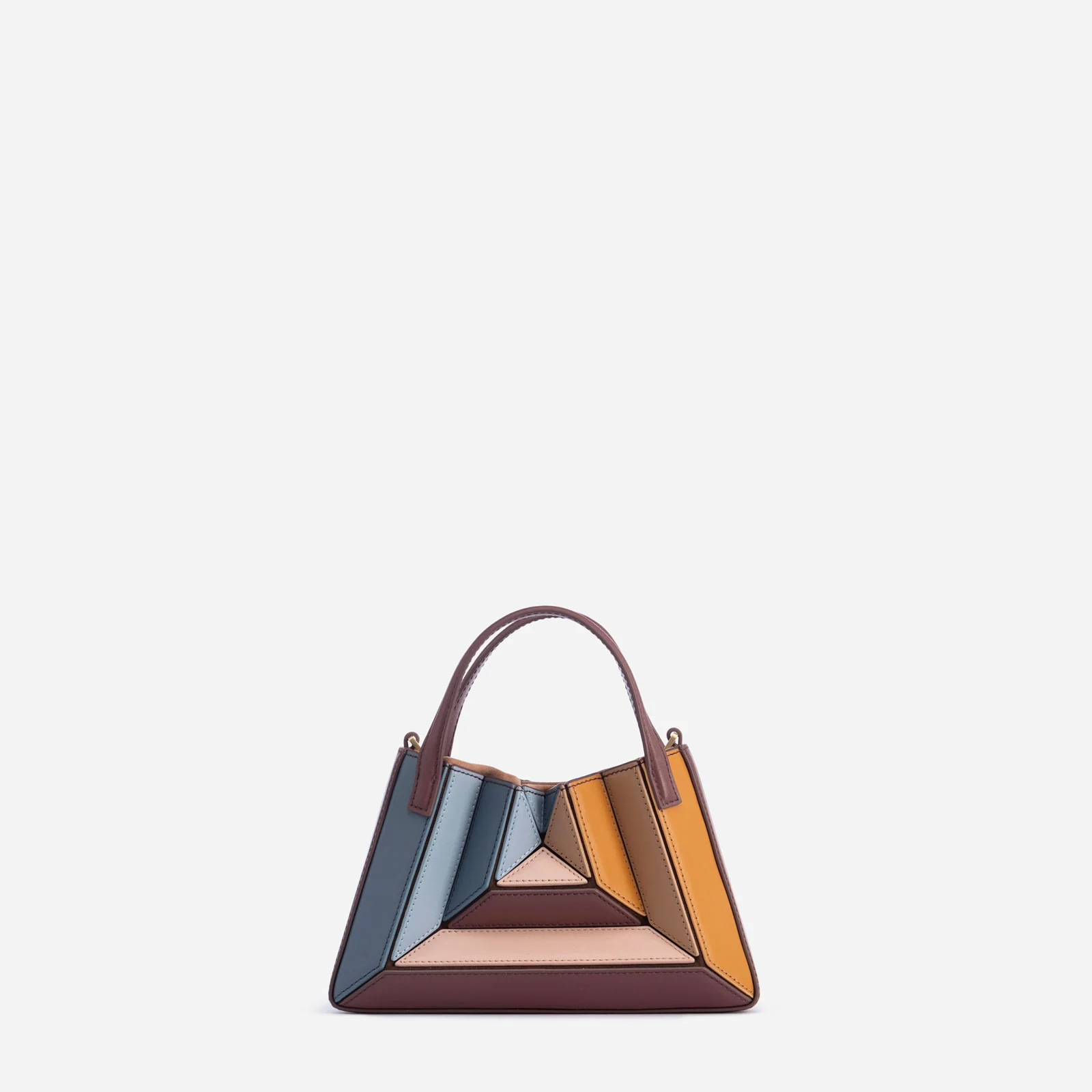 Street trend fashion shoulder bag simple and atmospheric with a tangram splicing color contrast silver bag fashionable and trendy mini bag women'