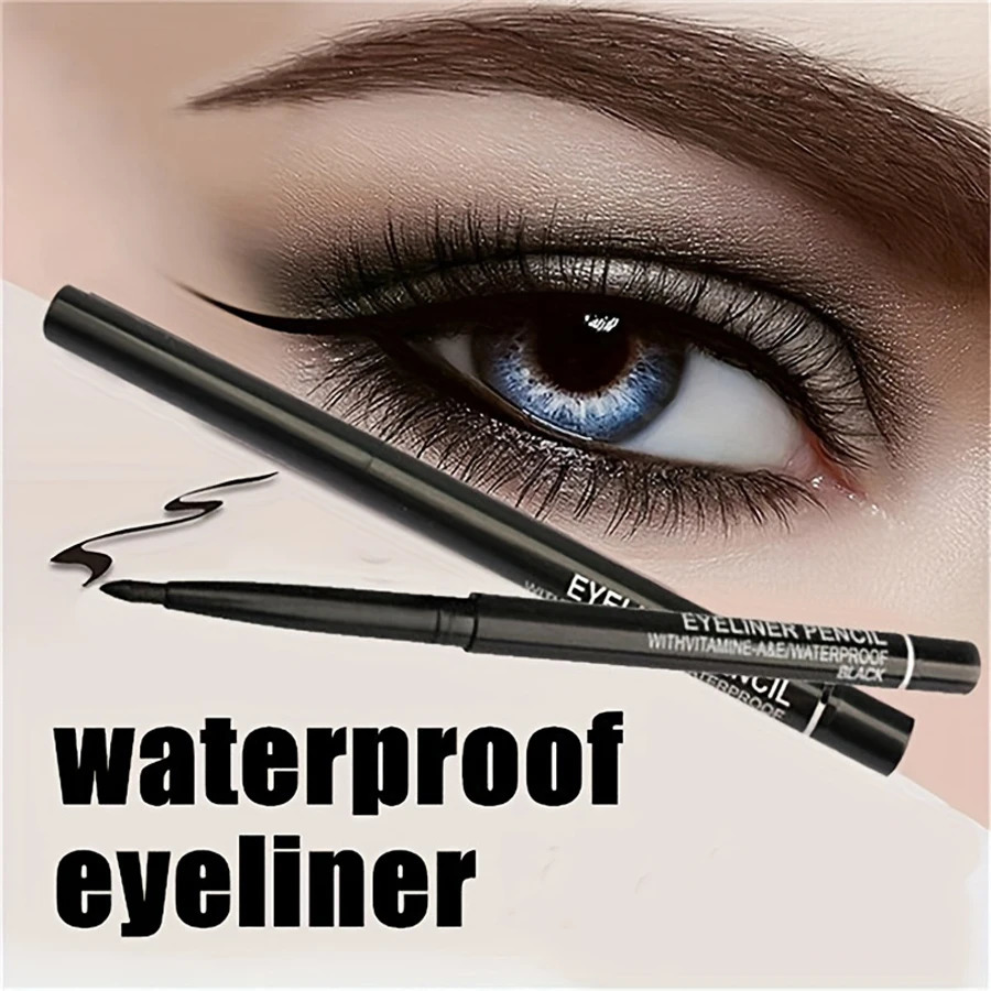 Automatic Rotating Eyeliner Pen Waterproof Black And Brown Eyebrow Pencil Eyeshadow Makeup Eyeliner Gel Pen 240625