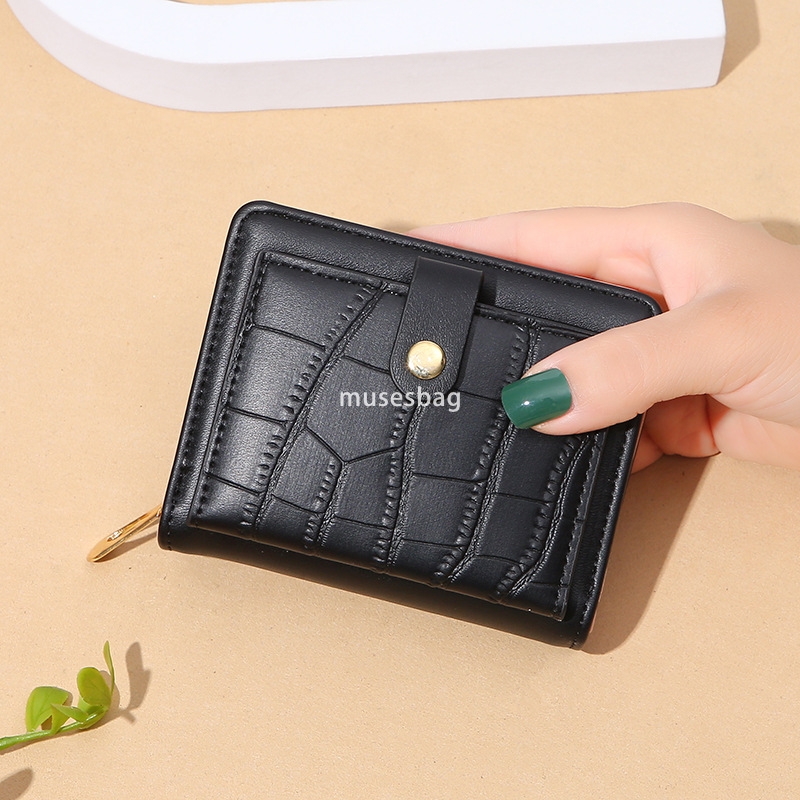 Classic and Practical Crocodile Pattern Multi Card PU Leather for European and American Women Designers Simple and Casual Large Capacity Change Bag Ca