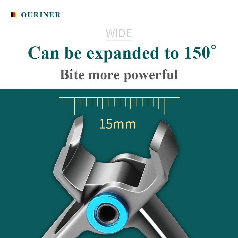 High quality Nail Clippers Stainless Steel Two Sizes Are Available Manicure Fingernail Cutter Thick Hard Toenail Scissors tools 240625