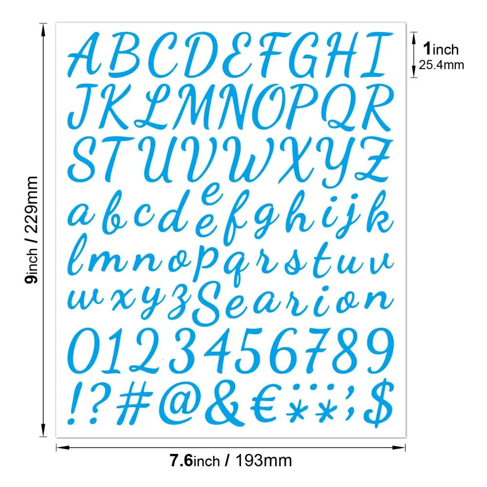 2PCS 26 bet A-Z Planner Sticker Waterproof Colorful Creative DIY Handwritten Form Digital Sticker Childrens Cup Laptop 240625