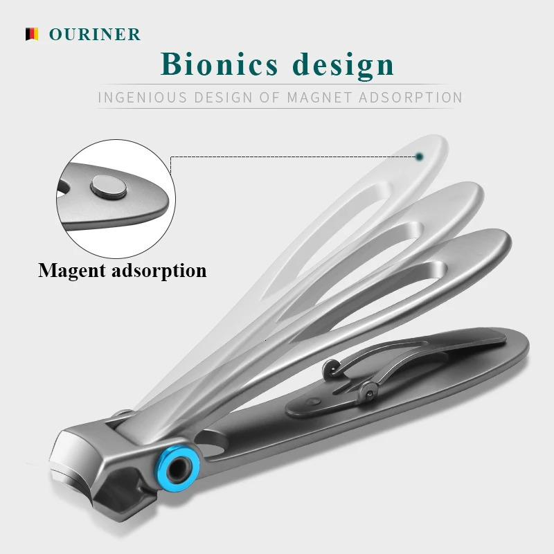 High quality Nail Clippers Stainless Steel Two Sizes Are Available Manicure Fingernail Cutter Thick Hard Toenail Scissors tools 240625