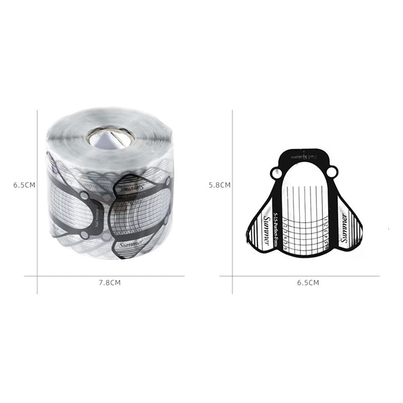 50100500pcs Nail Forms Gel Extension Sticker French Acrylic Curve False Nails Art DIY Guide Form Manicure Art Tools 240625