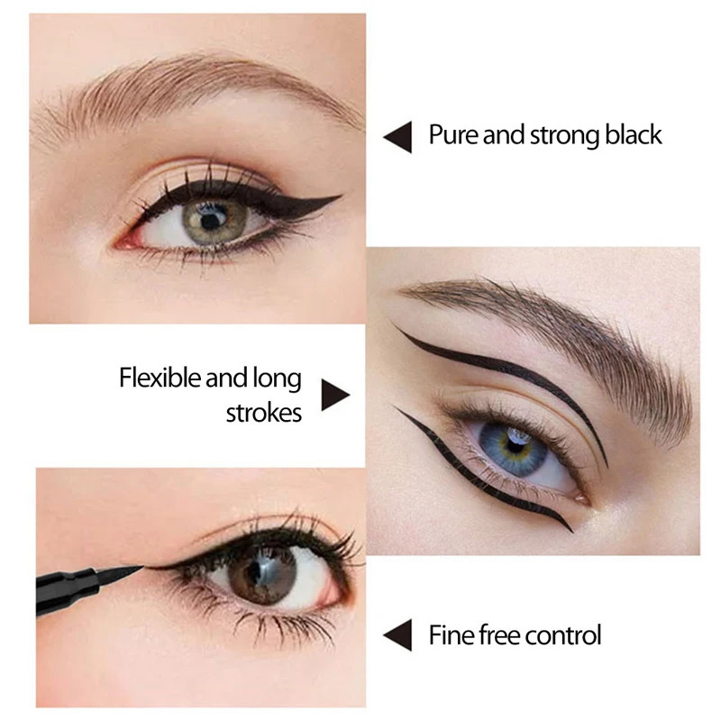 Black Eye Liner Liquid Pencil Quick No Waterproof Sweatproof Eyeliner Women Cosmetic Beauty Makeup Long Lasting 240626