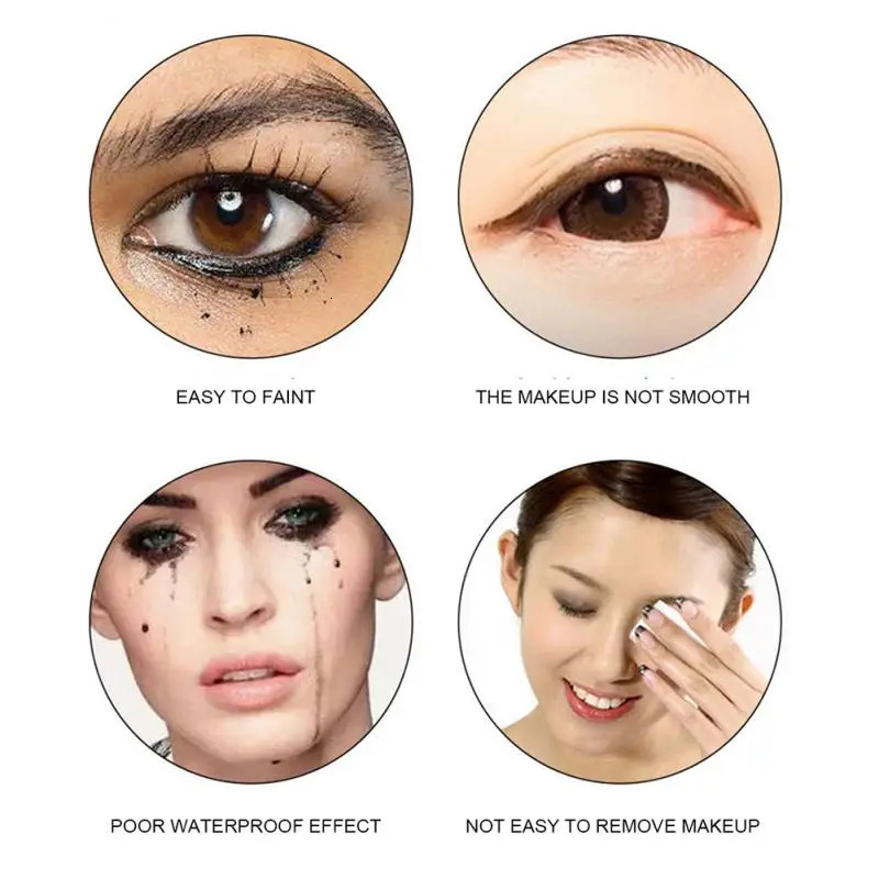 Women Eyeliner Liquid Pen Waterproof Long Lasting Quick Drying Smooth Makeup Beauty Matte Eyeliner Stamp Eye Pencil 240625