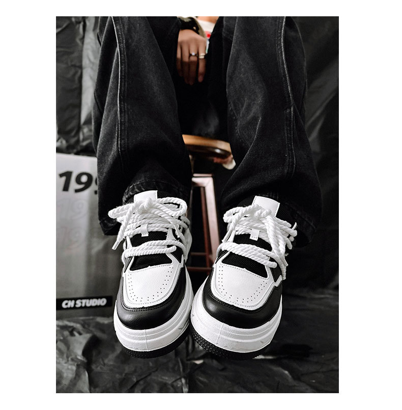 2024 new men's shoes collection models low gang Hong Kong style thick bottom bread shoes canvas shoes star models beggar shoes 323