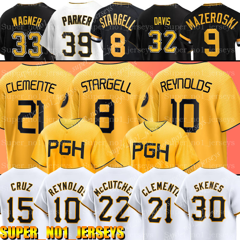 30 Paul Skenes Pittsburgh Men Pirates Baseball Jersey Willie Stargell Roberto Clemente Andrew Jared Jones McCutchen Jack Suwinski Joshua Palacios Connor Joe