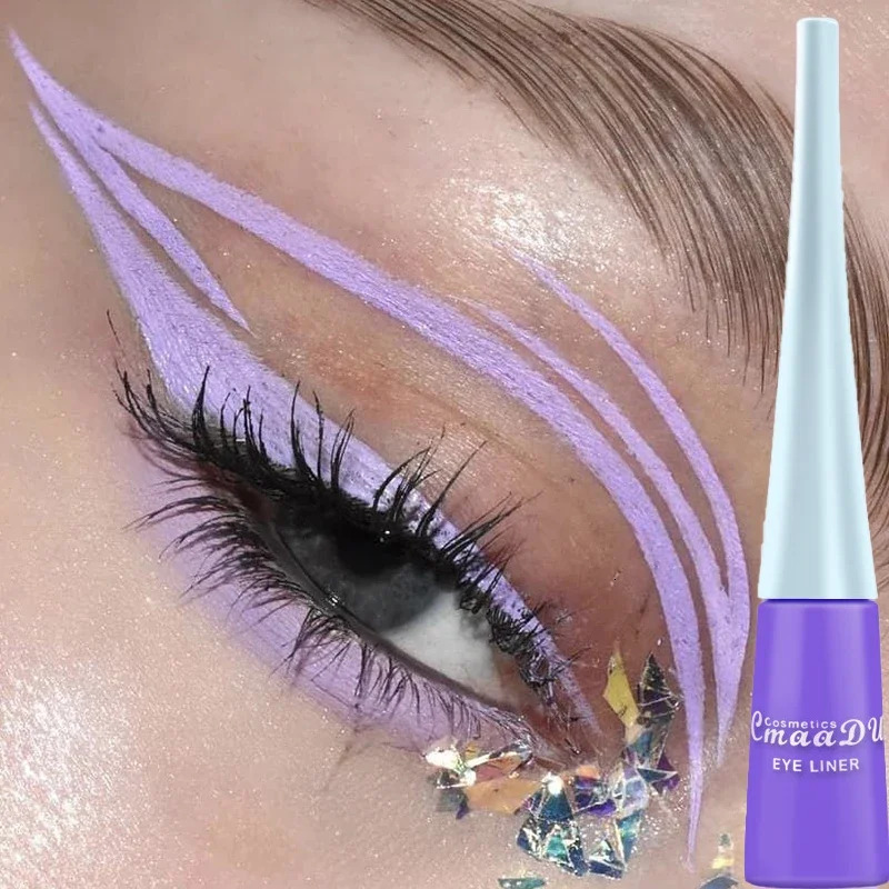 Liquid Blue Eyeliner Pencil Ultra-thin Long Lasting Quick Dry Smooth Rainbow Colorful Eye Liner Waterproof No Blooming Cosmetics 240625