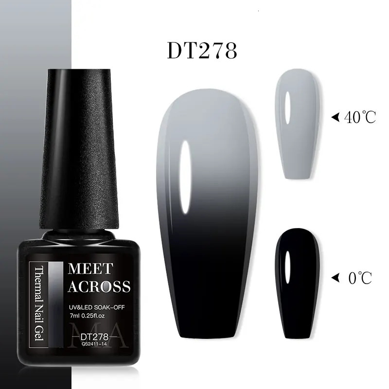 7ml gel nail polish 3 layers of temperature change gel winter grey semi anent soap UV LED nail art varnish 240625