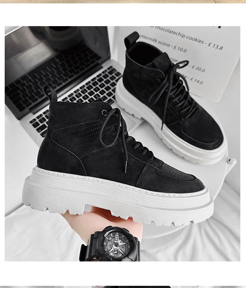 Martin boots men's British style biker boots high-top leather boots trend Hong Kong style 2024 fall and winter new work shoes large size 232