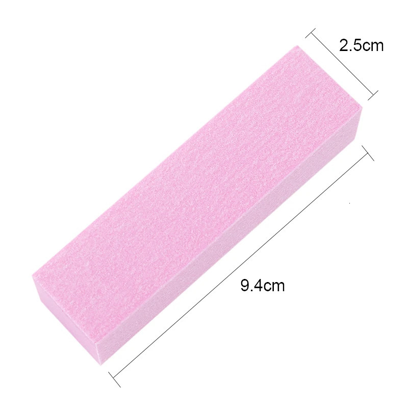 Pink White Buffing Sanding Files Block Pedicure Manicure Care Sponge Nail Art Buffer Grindig Polishing No Hurt Nail Art Tools 240625