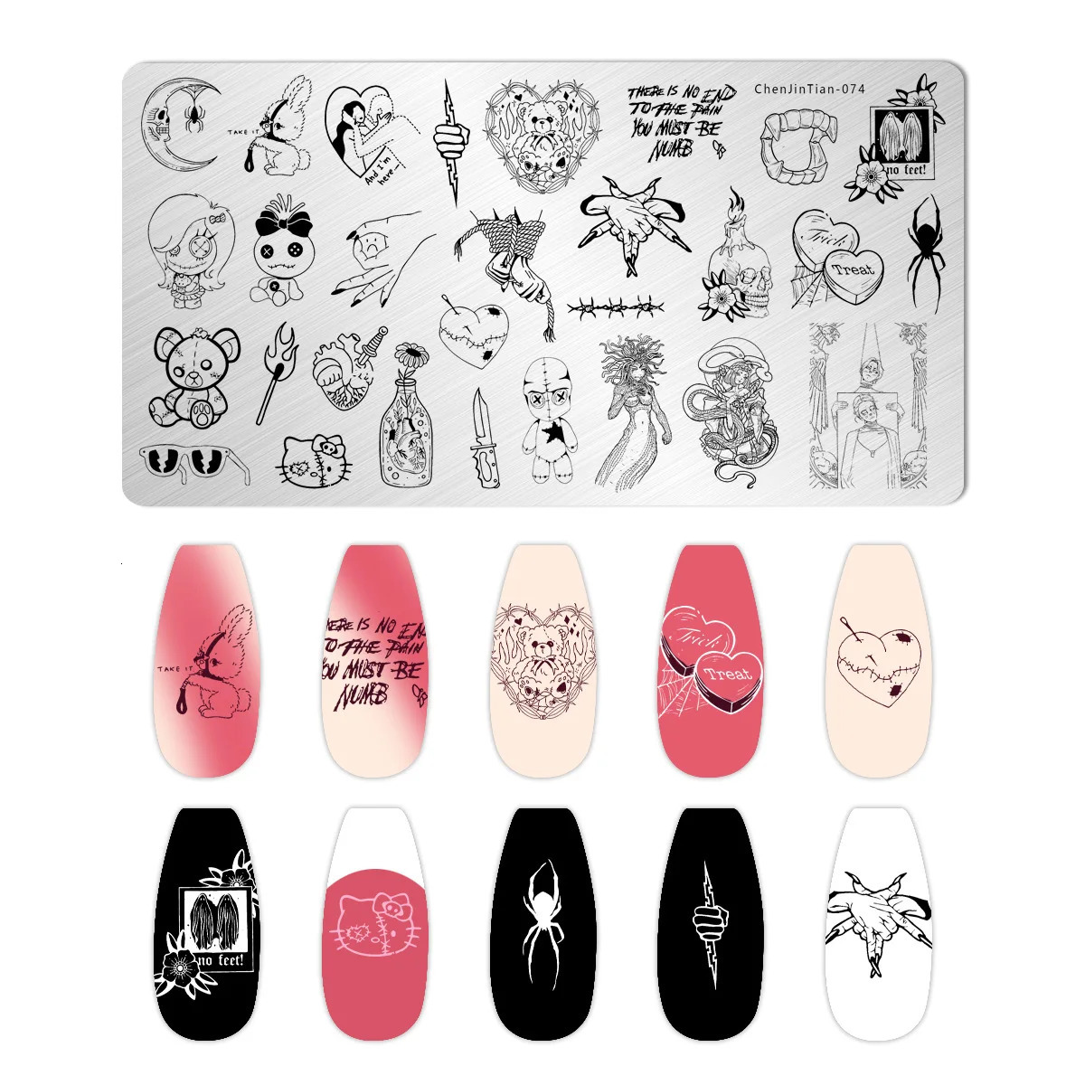 1 cute animal nail stamping board cartoon character polished nail stamping art template picture board stamping art template 240625